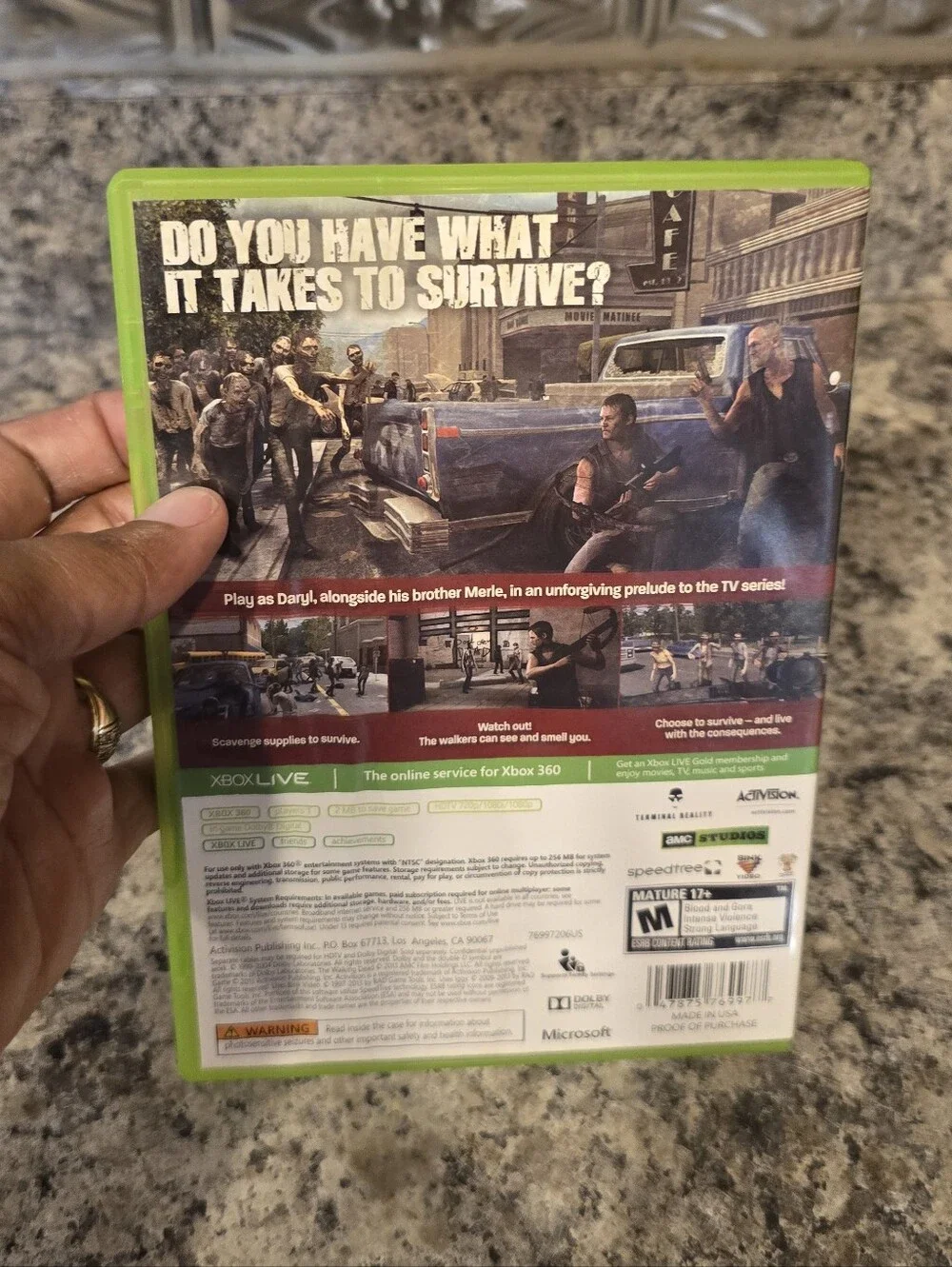 Xbox 360 AMC The Walking Dead Survival Instinct Complete Tested
